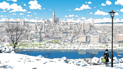 都市の雪景色 | 1013238-6449
