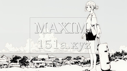 一人旅の若い女性と夏のビーチの風景（シンプルな色使い）