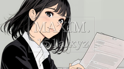 書類を確認するビジネスウーマン | 1046834-13147