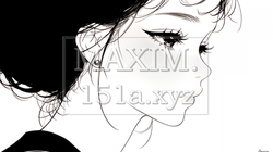 輝く瞳で見つめる好奇心旺盛な若い女性（シンプルな色使い） | 1063696-17075