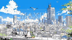 都市の町並みと青空 | 1065291-11572
