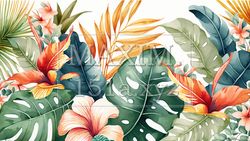 色々な熱帯植物の水彩画 | 1068166-18303