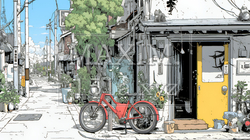 昭和のかおりが漂う町並み | 108731-8971