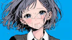 涙ぐむ制服姿の女子高生 | 1090311-14230