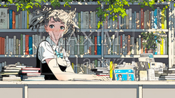 書店で本を選ぶ女子高生 | 1143302-16054