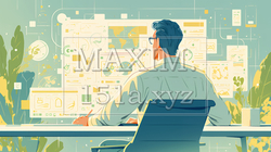 マーケティングデータなどの計量分析を行っているビジネスパーソン