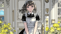 メード姿の若い女性 | 1177324-7812