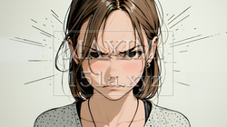 嫌悪の表情を浮かべている若い女性 | 1212660-13974