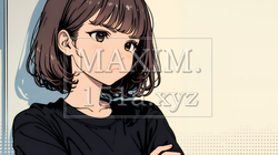 「ふん！」という表情でそっぽを向いている若い女性