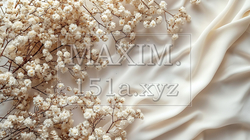 結婚式をイメージした白基調の背景画像 | 1236942-20138