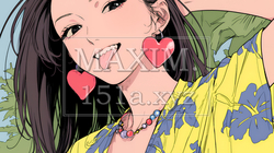 舌を出して陽気におどけている若い女性
