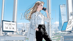 スマートフォンで通話をしているビジネスウーマン | 1270688-7390