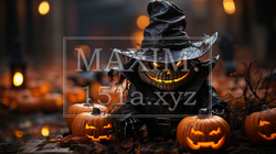 ハッピー・ハロウィンの絵：ちょっと怖いムードの精緻CG | 1272051-918