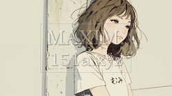 寂しそうに壁に寄りかかる女の子｜孤独と哀愁を感じる女性の人物イラスト｜188886-18138