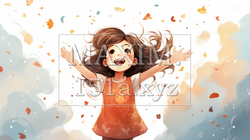 幸せな夢の中にいる少女