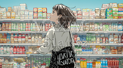 スーパーマーケットで買い物をしている女性 | 1345358-9202