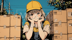 肉体労働をしている若い女性
