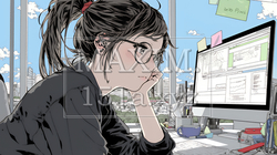 仕事のミスを注意され落ち込んでいる若い女性