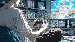 ゲームに集中する男性の手元｜コントローラーを握る若い男性のライフスタイルイメージ | 140176-17657