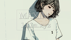 白い壁に向かって考え事をする若い女性 | 1511212-14414