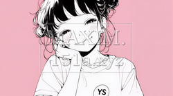 満面の笑みでYesと言っている若い女性（シンプルな色使い） | 1525982-11630