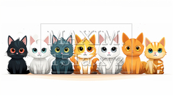 色々な猫のイラストのプリファレンスシート
