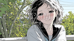 涙ぐむ制服姿の女子高生 | 1575920-14216
