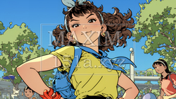 生意気な（挑戦的・自信満々・勝ち誇った）顔をしている女の子 | 1619362-7535