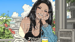 ビールを飲んでいる女性 | 1692508-12378