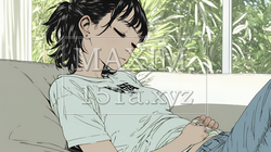 腹痛（生理痛）に苦しむ若い女性 | 172005-15191