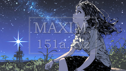 星空を眺めている若い女性｜1877827-10349