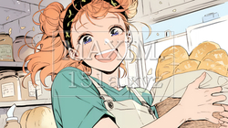 若い女性のパン屋さん | 1748667-6021