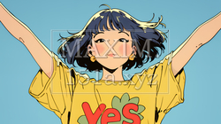 笑顔でYesサインを出している女性 | 1779985-11745