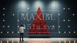 メリークリスマス：ミニマルアート（Minimalism）的表現の背景画像 | 1787128-2719
