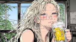 ビールを飲んでいる女性 | 1795831-12397