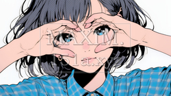 手指でハートサインを作っている若い女性 | 1801965-8374