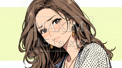 恥ずかしがって顔を赤らめている女性（異性を意識して？） | 1805313-7668
