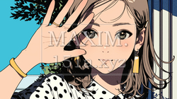 手を振って挨拶している若い女性 | 1815078-5086
