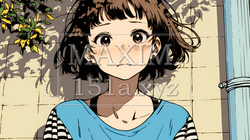 怯えた表情の若い女性 | 1827744-13904