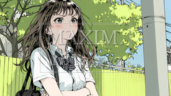 「ふん！」という表情でそっぽを向いている制服を着た女子高生｜2124075-13700