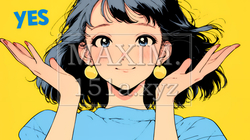 笑顔でYesサインを出している女性