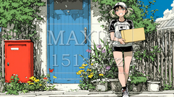 若い女性の宅配配達員（ドライバー） | 1836088-9523
