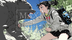 熊と戦う女子高生 | 1857622-11167