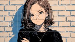 意地悪そうな（攻撃的な）顔をしている若い女性 | 1861279-7564