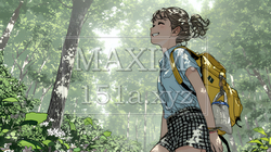 初夏の森でトレッキングを楽しむ若い女性｜新緑とアウトドアの爽やかなライフスタイル | 187583-17570