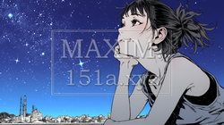 星空を眺めている若い女性｜2263048-10341