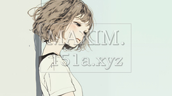 寂しそうに壁に寄りかかる女の子｜孤独と哀愁を感じる女性の人物イラスト｜515692-18128