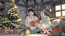 仲良し親子の楽しいクリスマス | 192381-13635