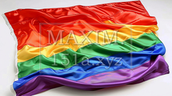 LGBTを意識した虹色の旗