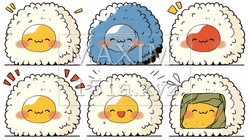 「おむすび」のかわいらしい擬人的な表現
